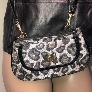 Betsy Johnson Crossbody Shoulder Purse Cheetah